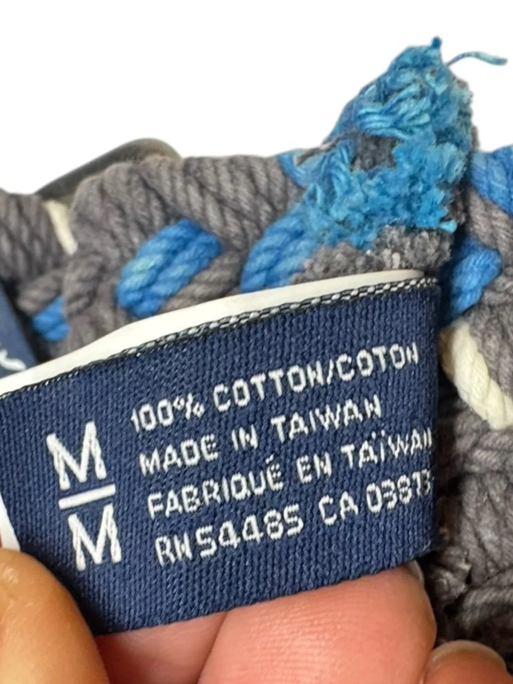 American Eagle Mens Woven Braided Belt Medium Blue New